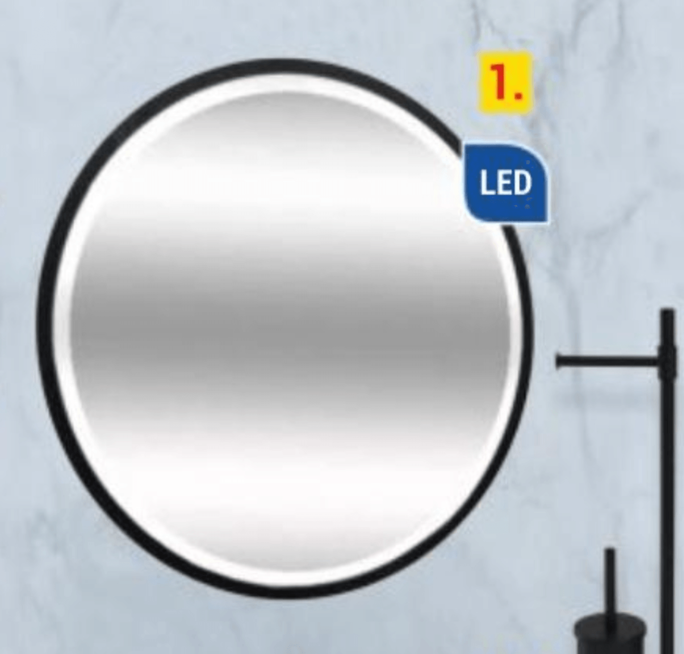 Ogledalo LED Ø 65 cm