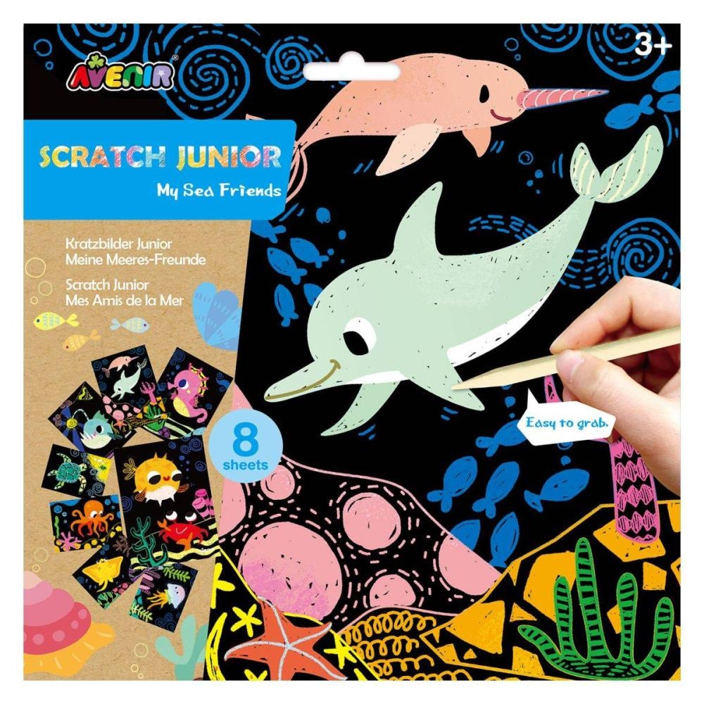 Grebalice junior 8 list. - Vile iz bajke, Morski prijatelji, Dinosauri, Morske sirene 8 list.