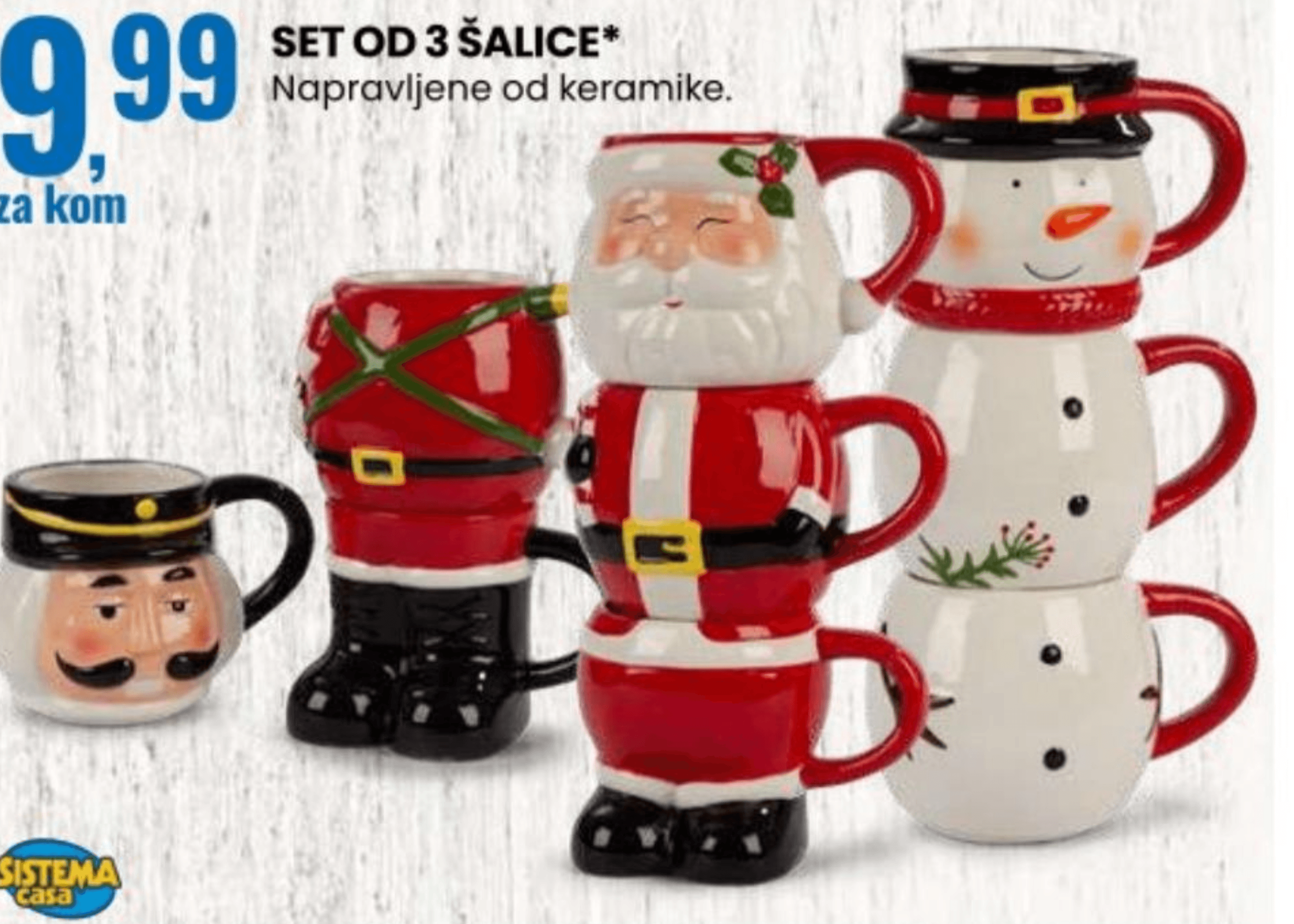 Set od 3 šalice 3 kom