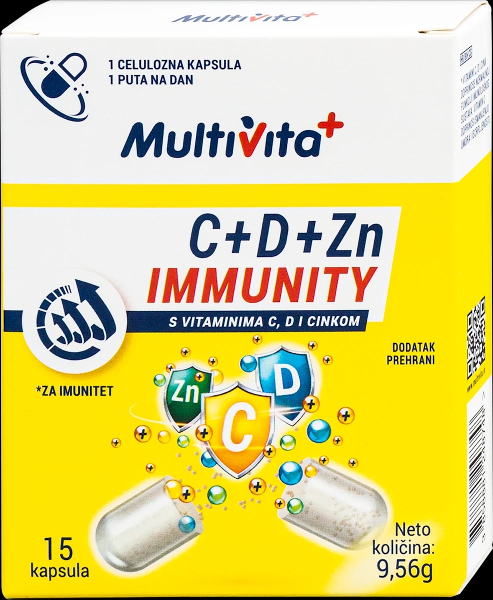 Multivita C + D + Cink Immunity kapsule 15 kom. - Akcija u trgovini Dm
