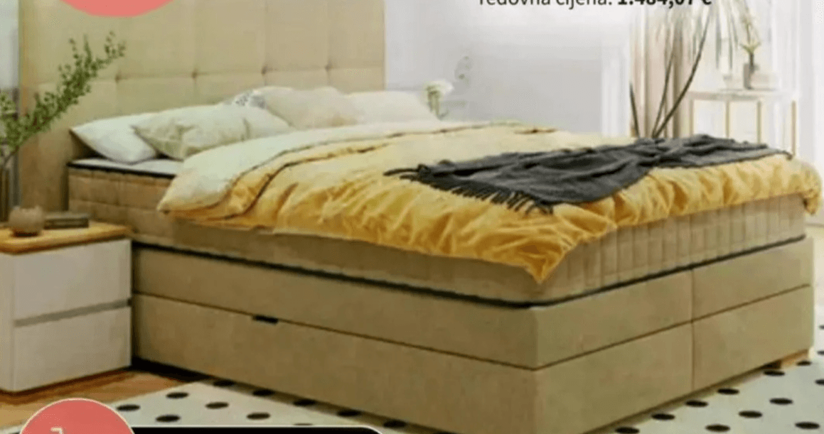 PESARO boxspring krevet 160 x 200 cm - Akcija u trgovini Prima