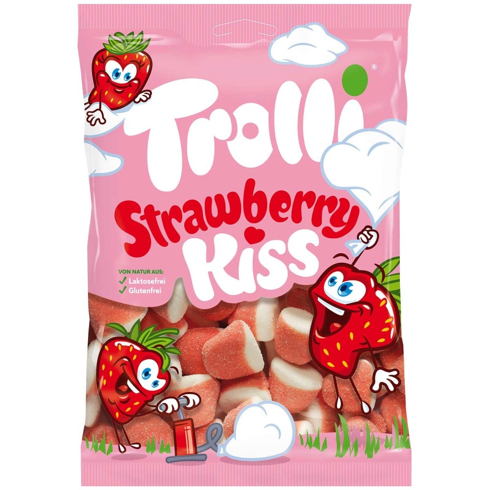 Bombon Trolli Tarantula, Red fruits rings, Kiss strawberry 100 g