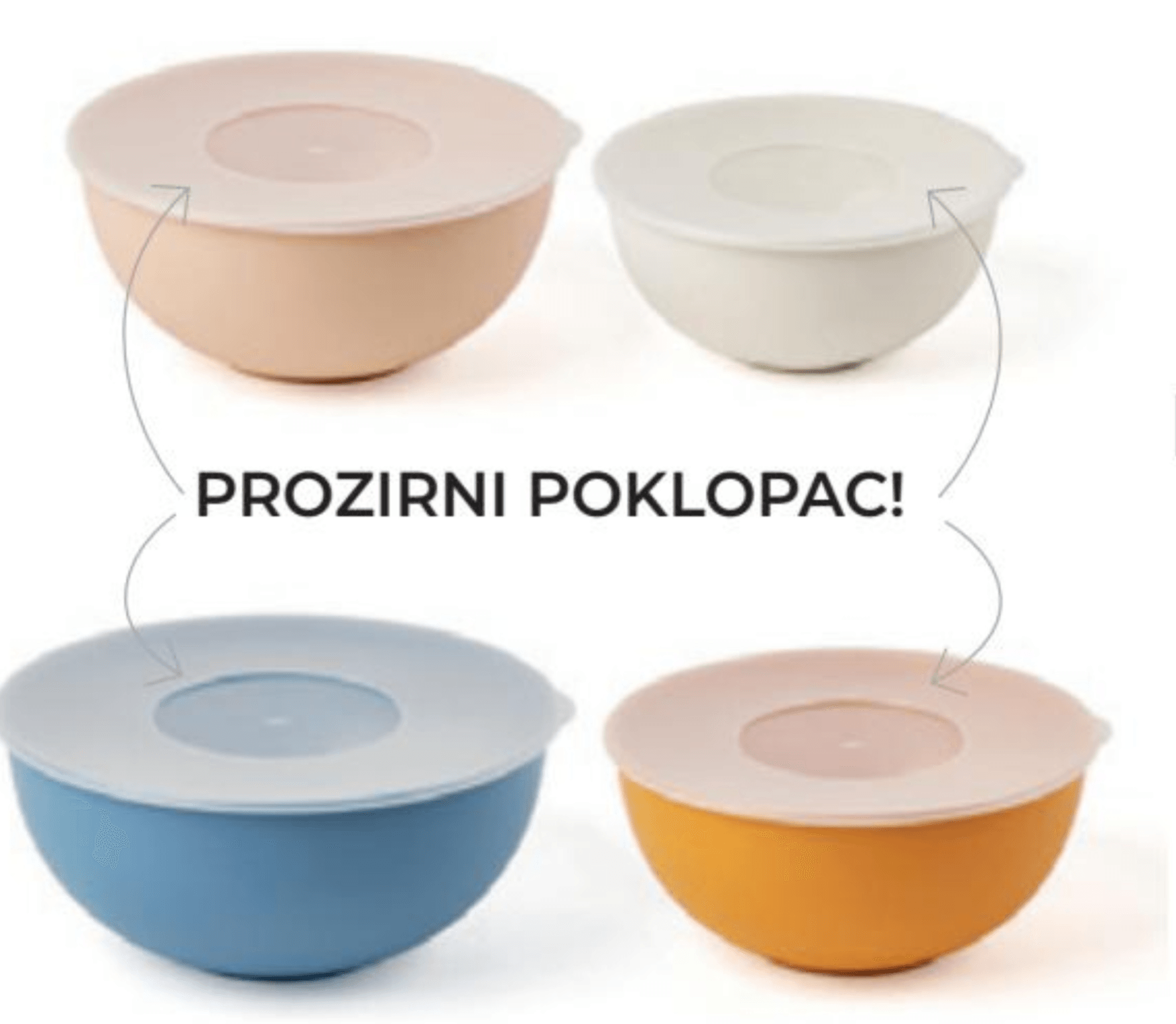 Set od 2 zdjele s poklopcem 1 set