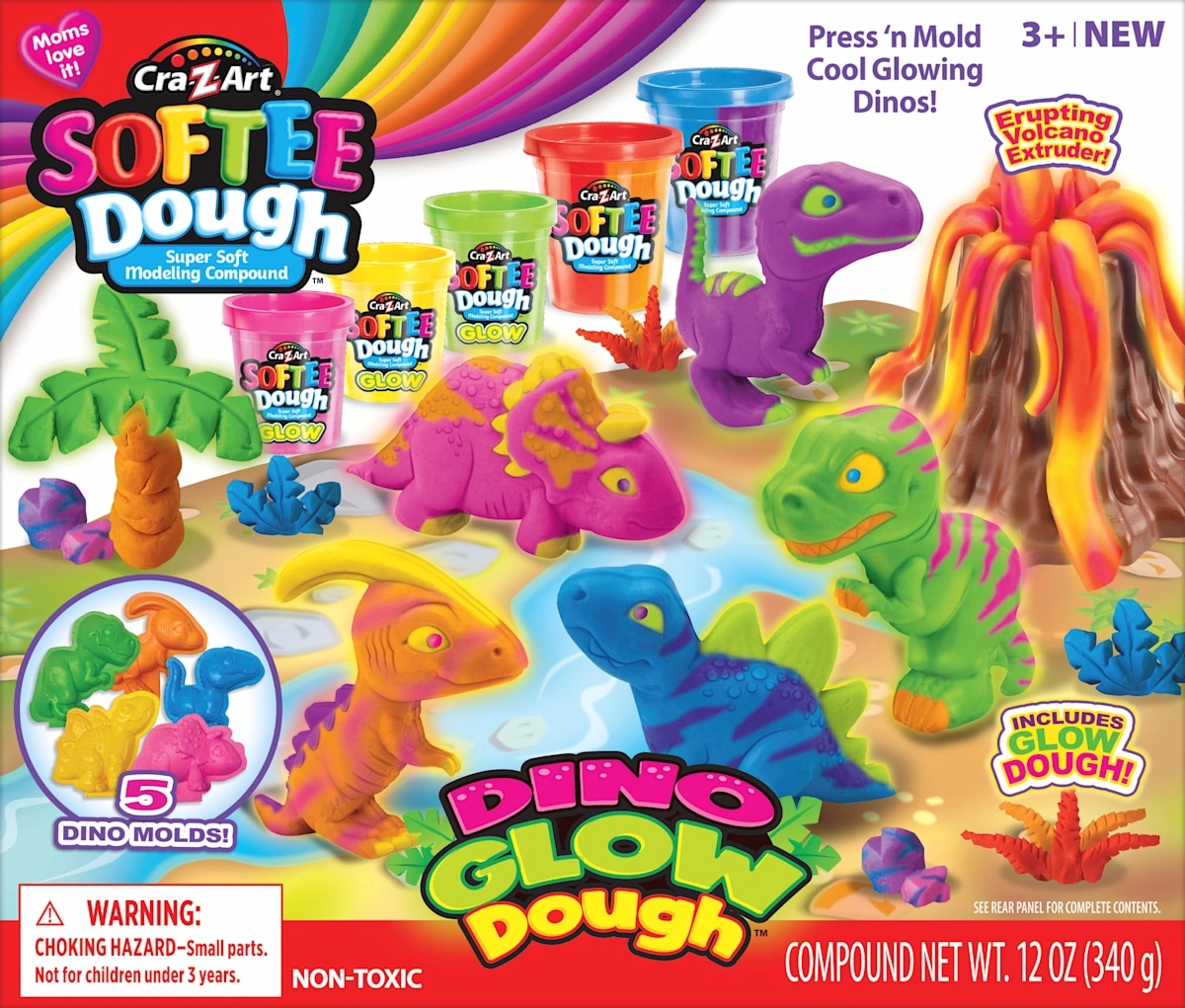 Crazart plastelin Softee Dough Dino Neon 1 kom.