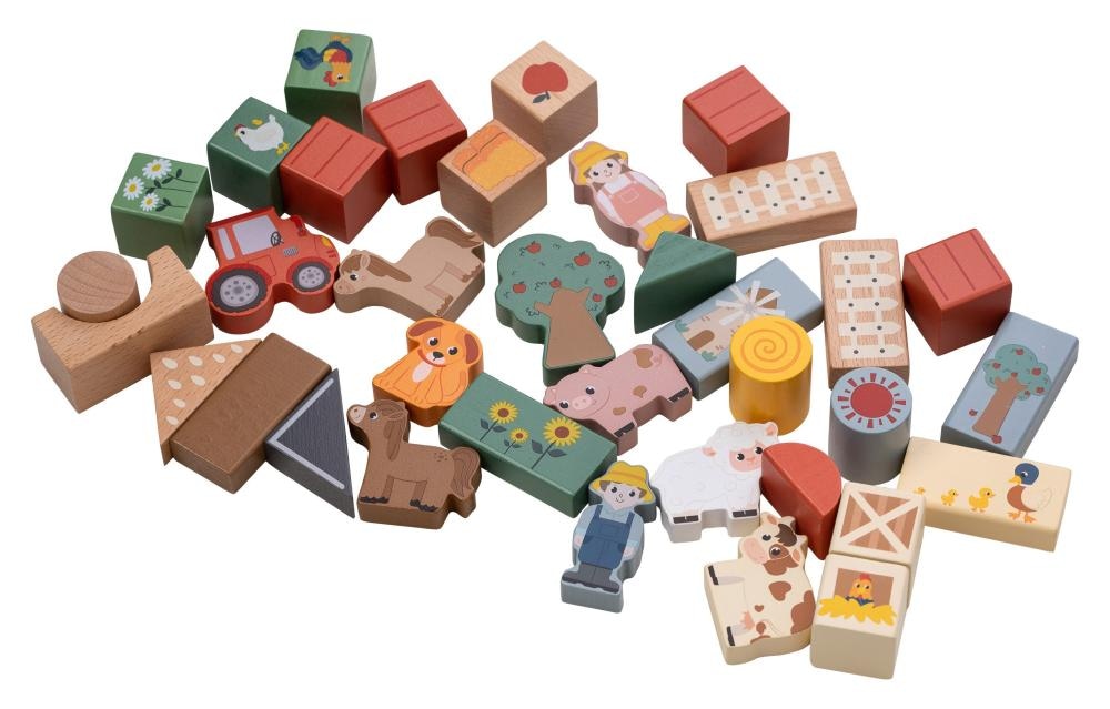 Drvene kocke na farmi