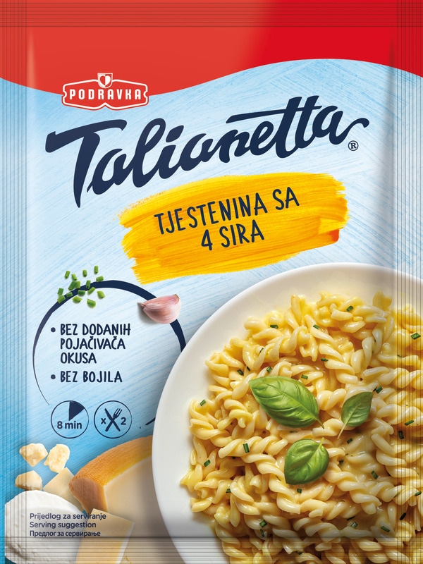 Tjestenina Talianetta 4 vrste sira 145 g - Akcija u trgovini Bakmaz