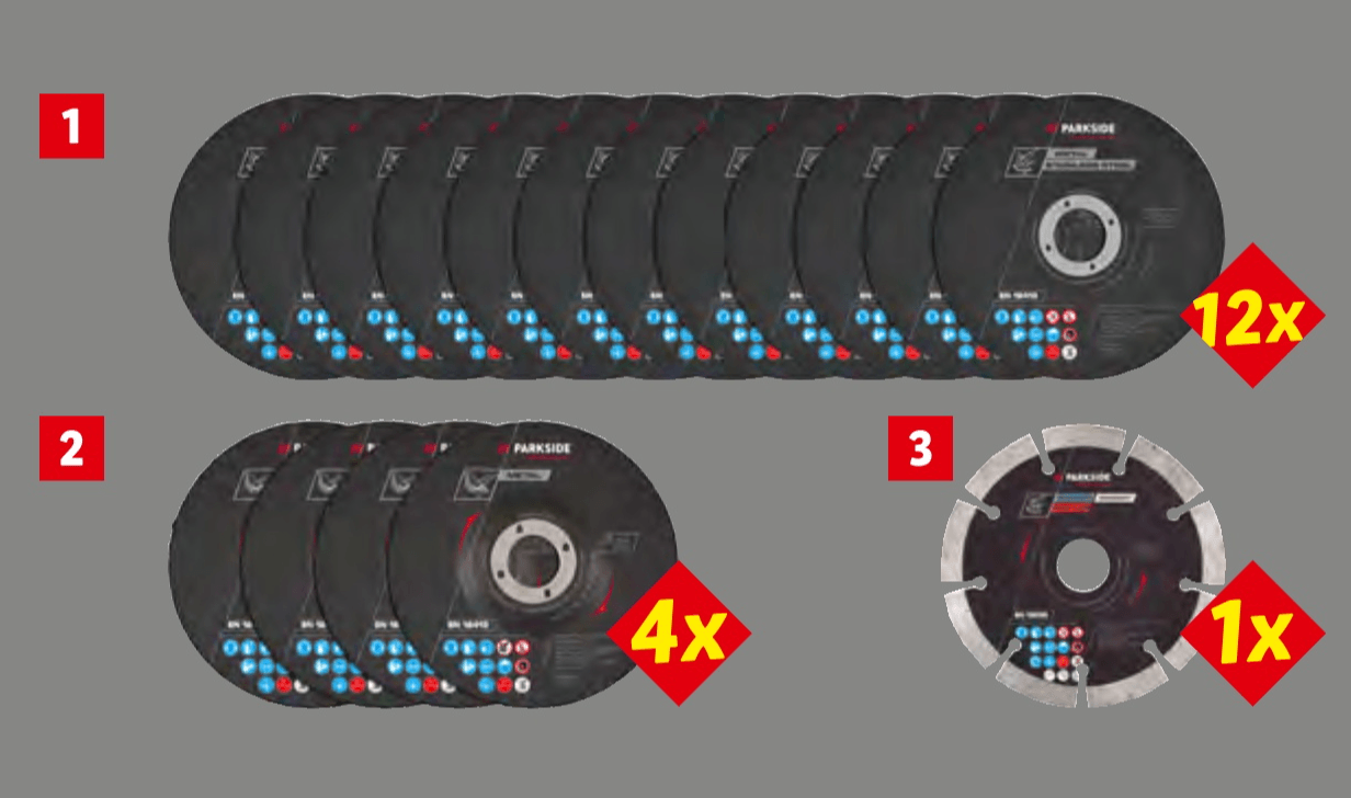 Parkside Performance® Brusne ploče Set (4x)