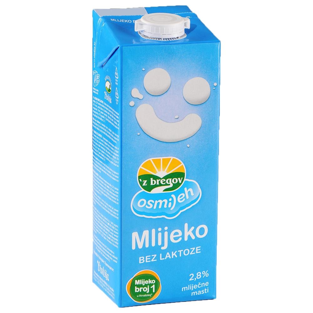 Mlijeko trajno bez laktoze 1 l