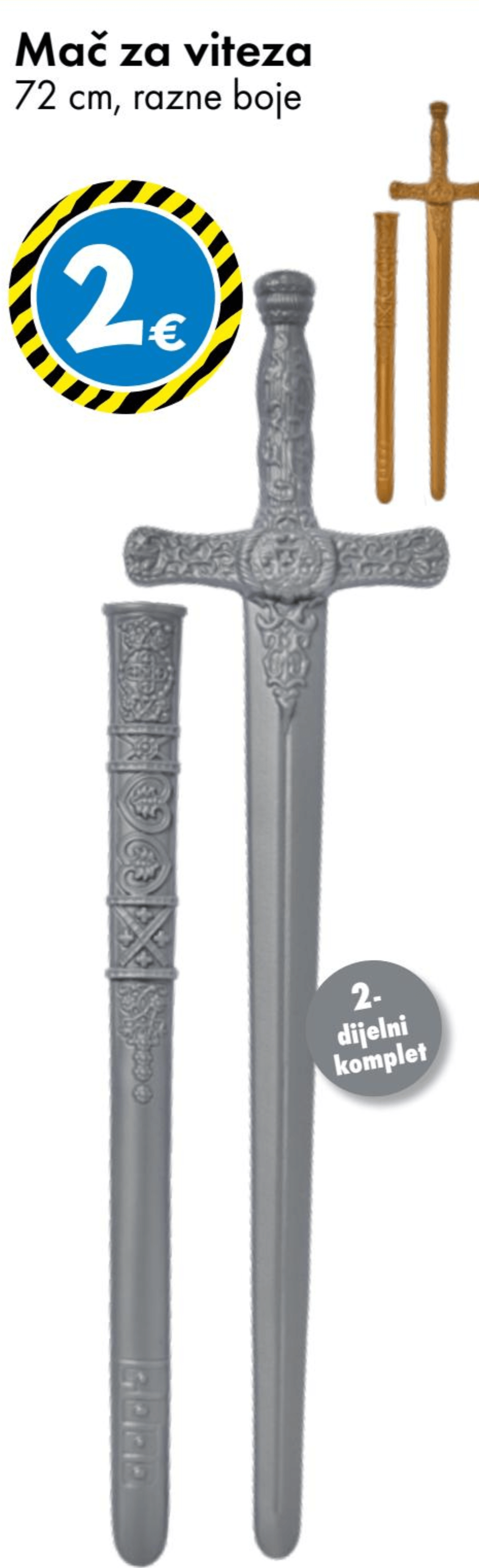 Mač za viteza 72 cm - Akcija u trgovini Tedi