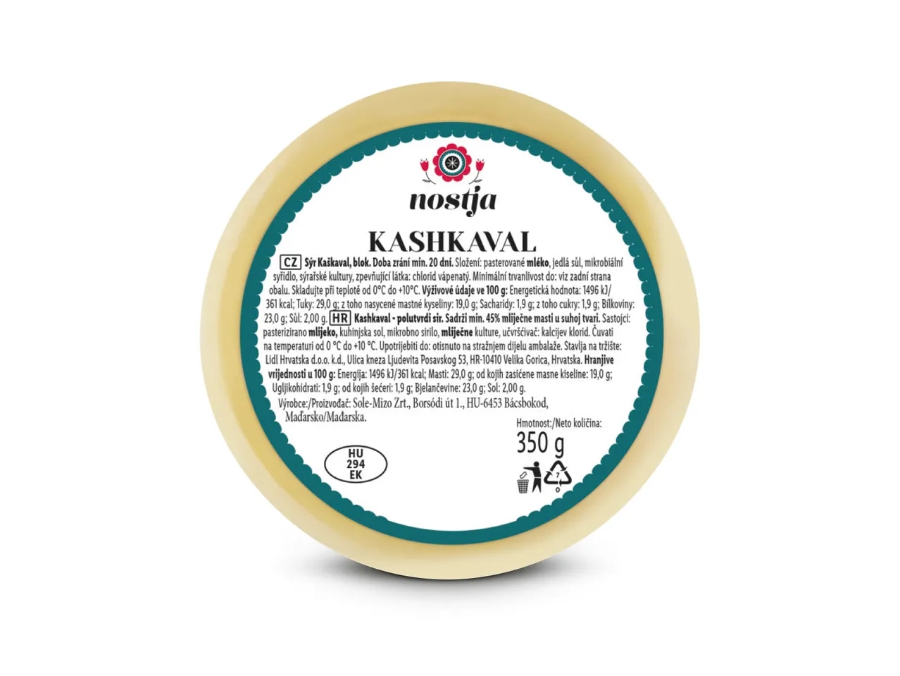 Nostja Sir Kashkaval 350 g