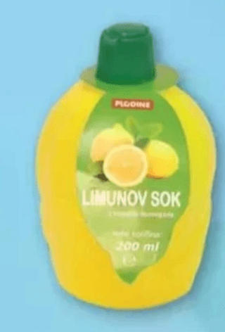 PLODINE Limunov sok 200 ml - Akcija u trgovini Plodine