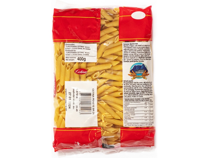 Odabrani asortiman CETINA tjestenina