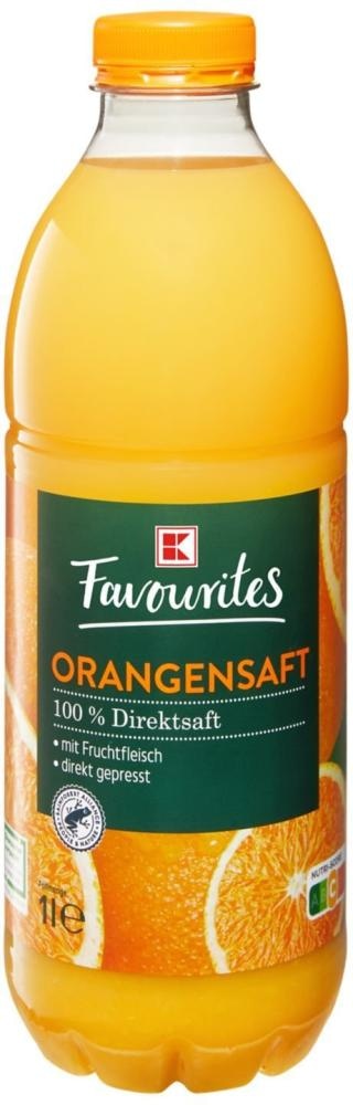 K Favorites Cijeđeni sok naranča 1 L - Akcija u trgovini Kaufland