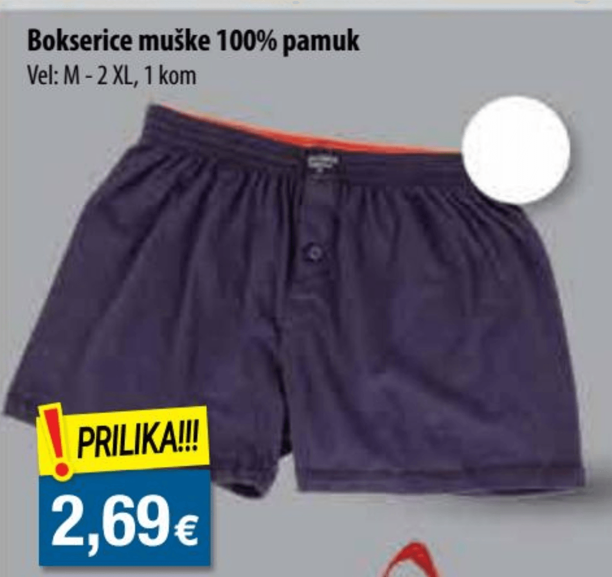 Muške bokserice 1 kom - Akcija u trgovini NTL