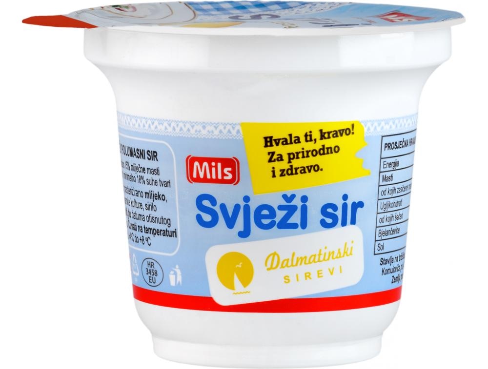 Mils Dalmatinski sirevi Svježi sir 250 g