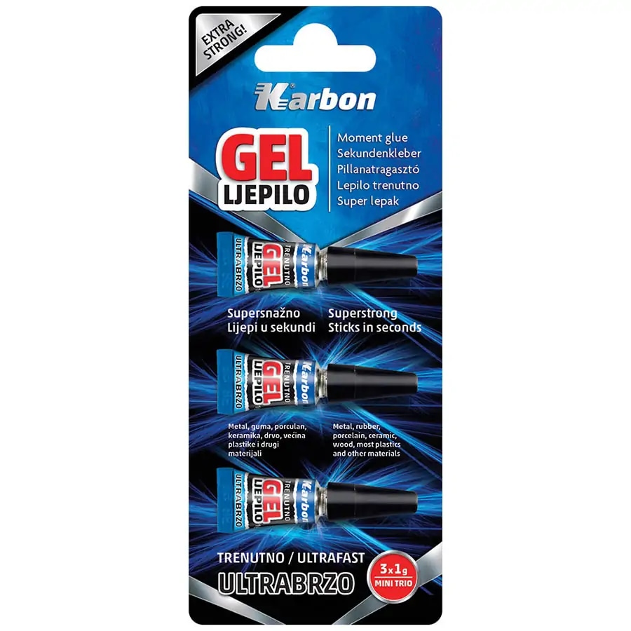 Karbon Gel ljepilo 1 pak, 3 kom x 1 g - Akcija u trgovini Tommy