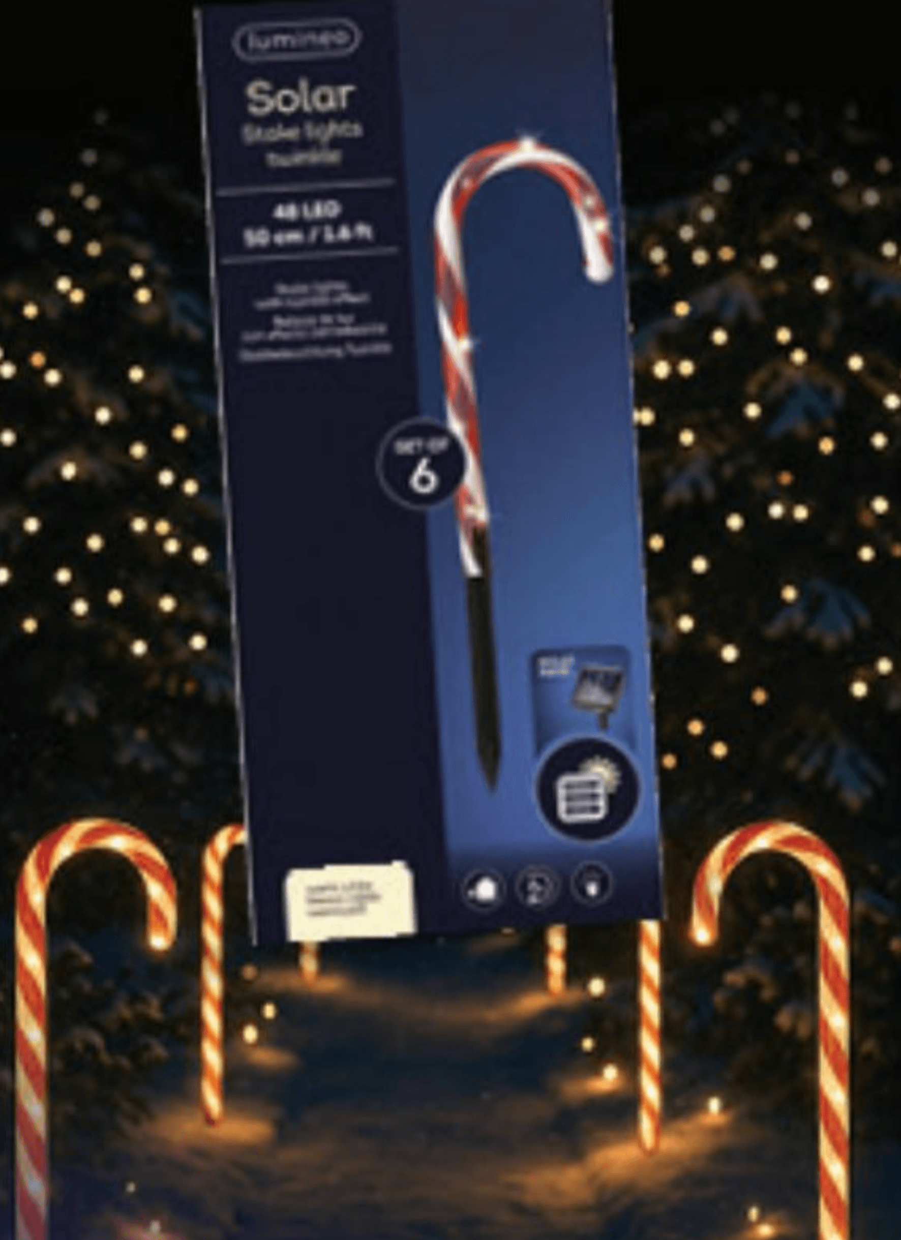 Lumineo Božićne solarne lampe Candy 6 kom