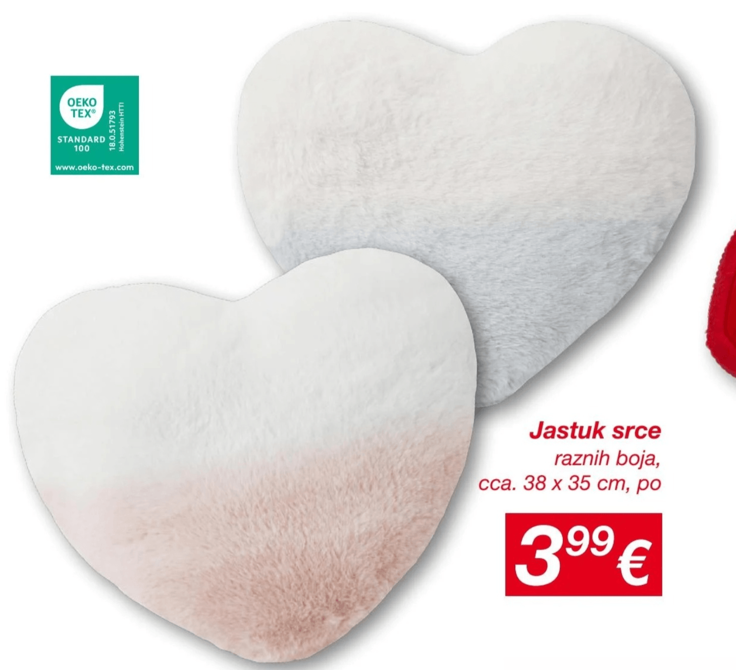 Jastuk srce cca. 38 x 35 cm - Akcija u trgovini Kik