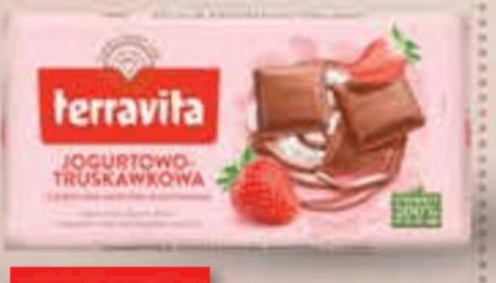 Terravita Čokolada mliječna punjenje jogurt-jagoda 100 g