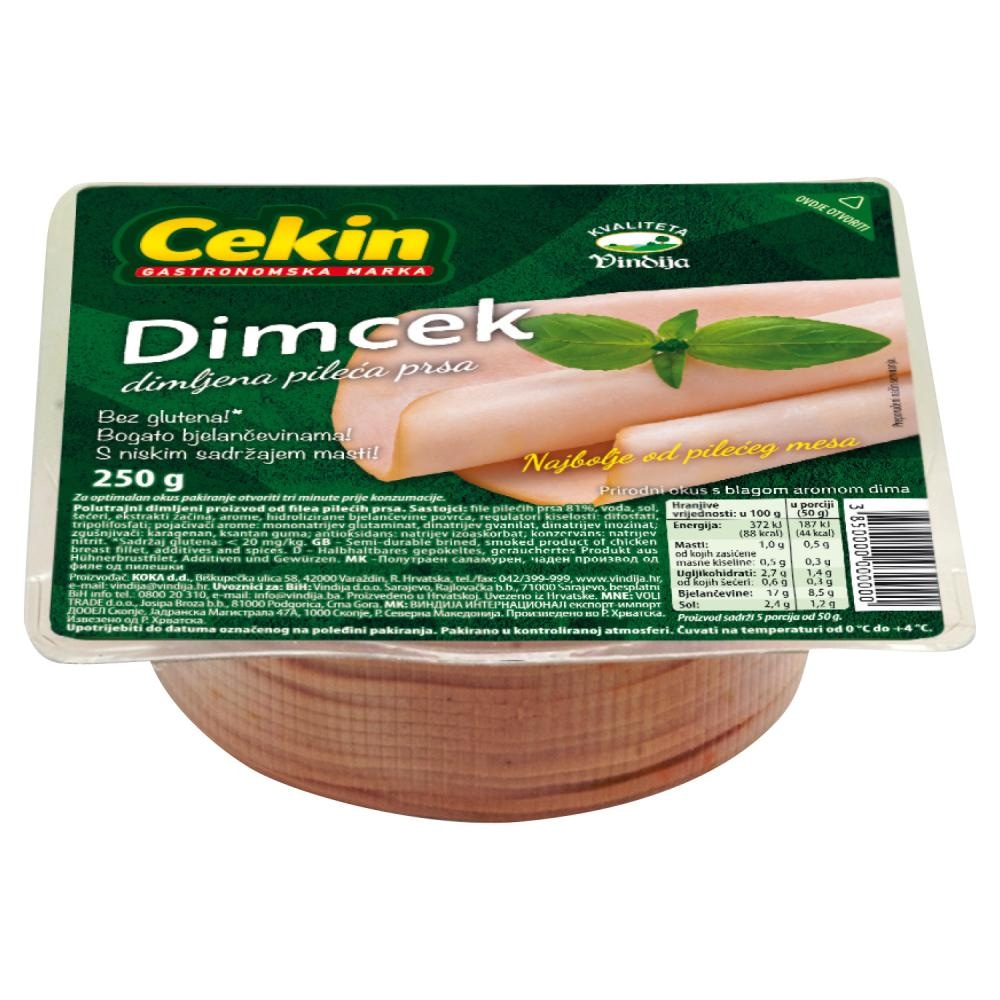Cekin Dimcek dimljena pileća prsa 250g - Akcija u trgovini Konzum