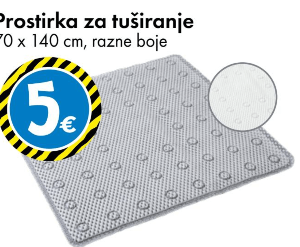 Prostirka za tuširanje 70 x 140 cm - Akcija u trgovini Tedi
