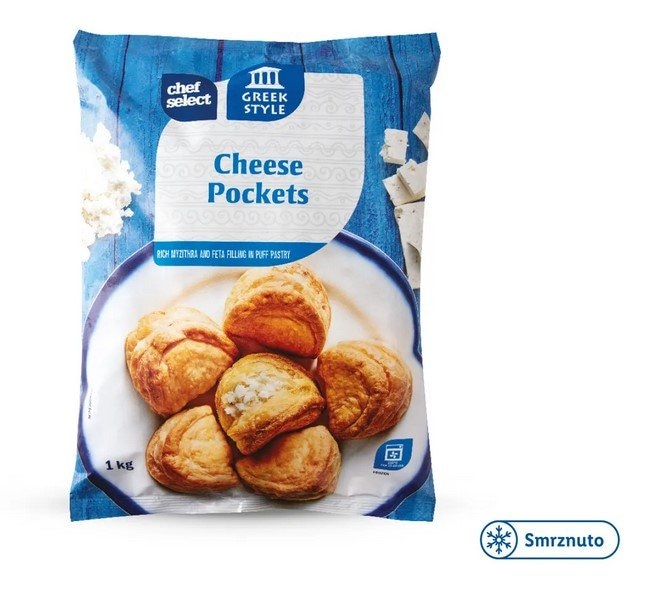 Chef Select Jastučići punjeni sirom 1 kg