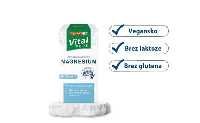 SPAR Vital PURE Kapsule Magnezij 60 kom - Akcija u trgovini Spar