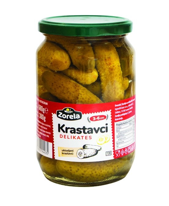 Krastavci delikates ocijeđena masa: 350 g