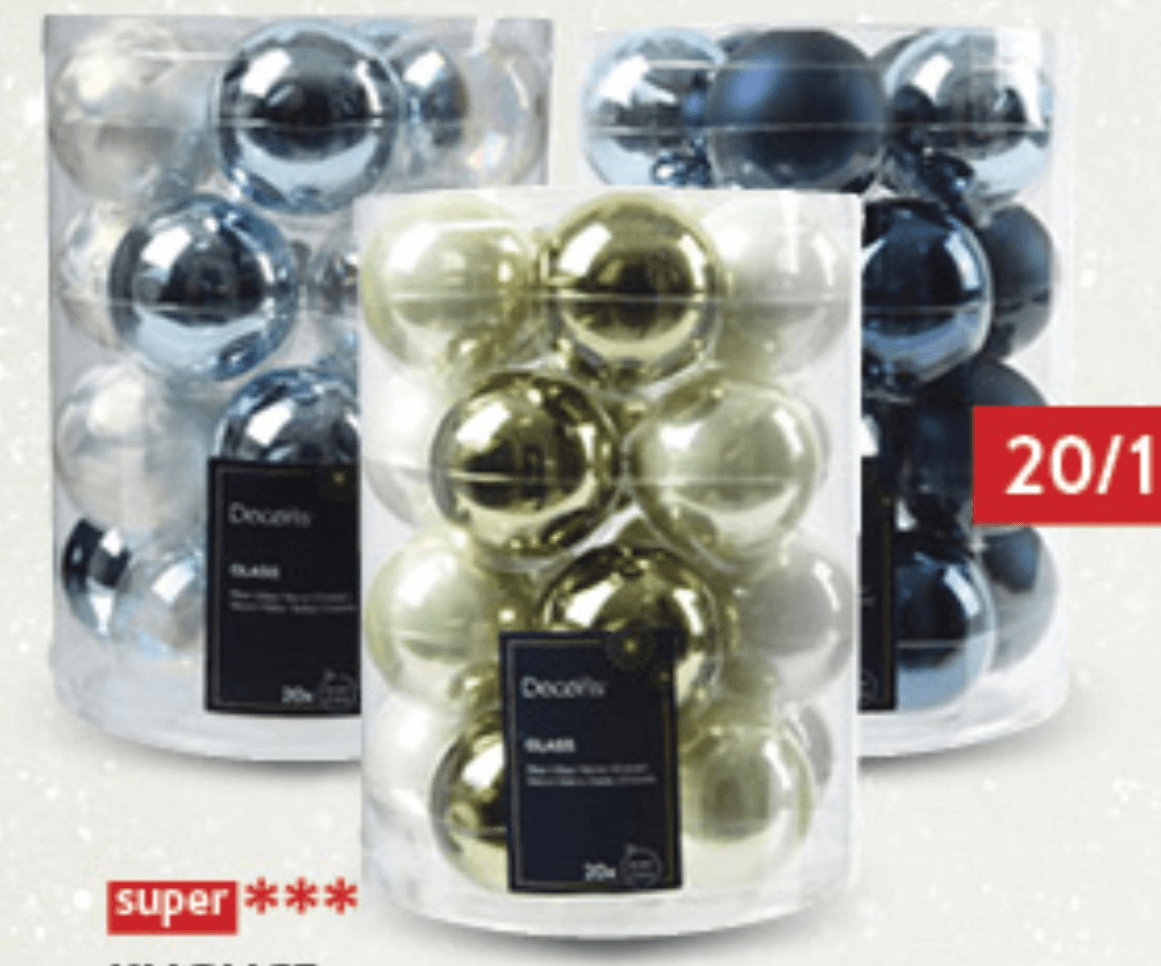 Staklene kuglice Decoris 16kom/pak