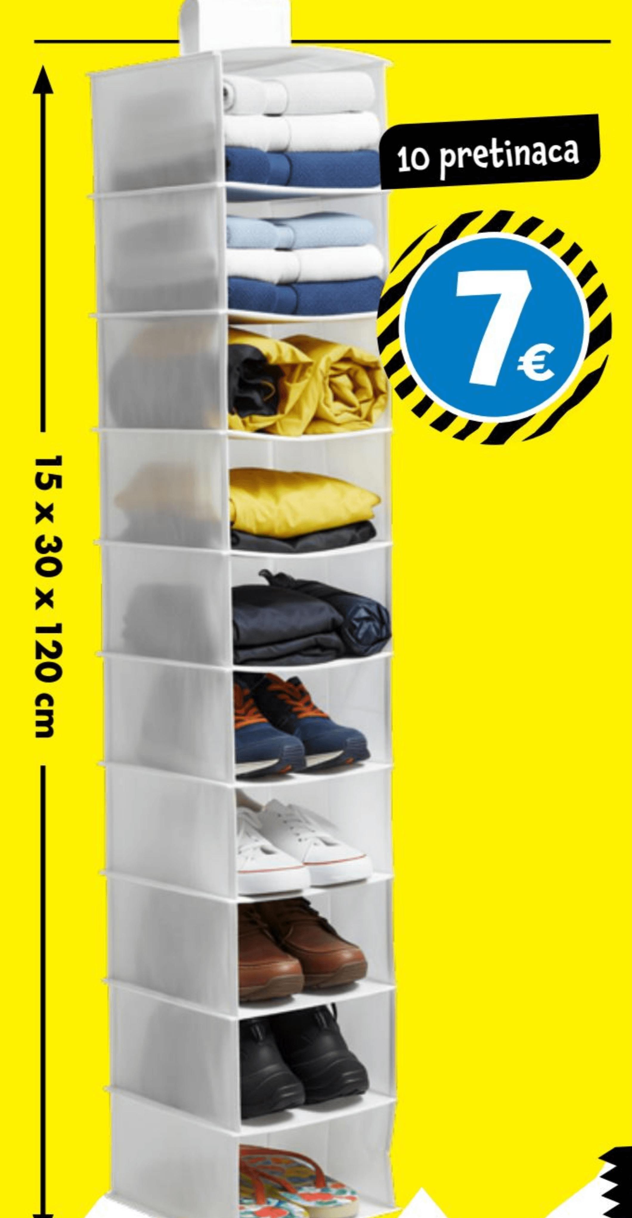 Organizator za vješanje - Akcija u trgovini Tedi