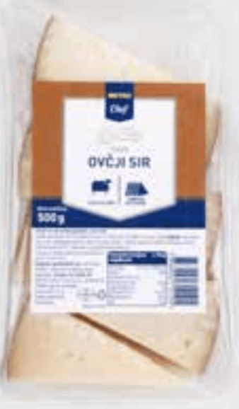 Metro Chef Sir ovčji 500 g - Akcija u trgovini Metro