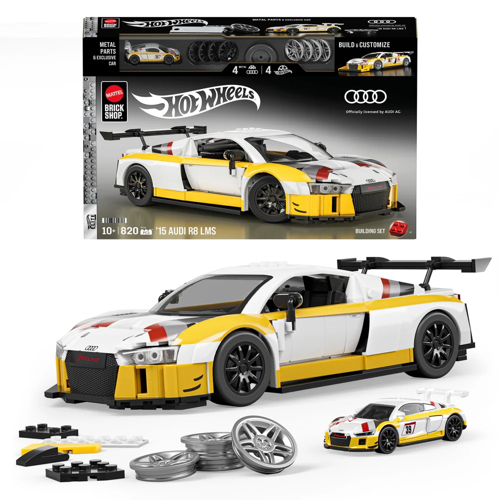 Mattel Hot Wheels Brick Shop Audi R8 Elite
