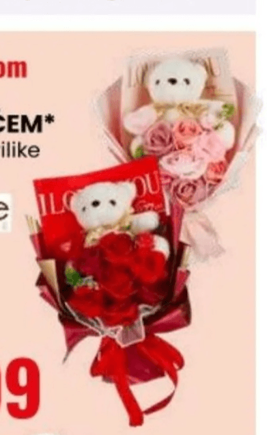 Buket s medvjedićem - Akcija u trgovini Eurospin