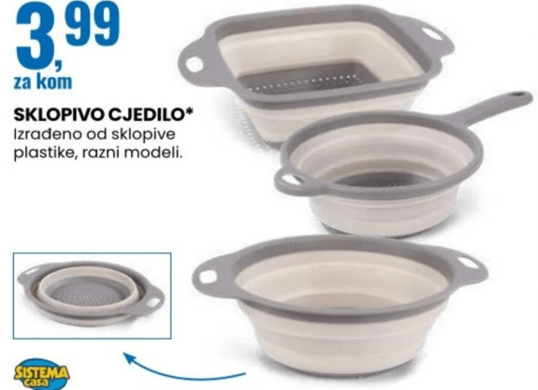 Sklopivo cjedilo Sistema Casa - Akcija u trgovini Eurospin