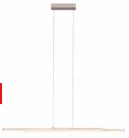 Viseća LED svjetiljka Lubbock 21W LED, 2800 lm, 3000 K, 110x6 cm, v. 120 cm - Akcija u trgovini Lesnina