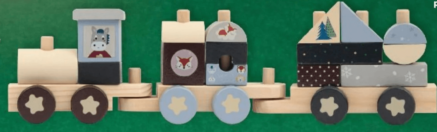 Didaktička igračka vlak od drva