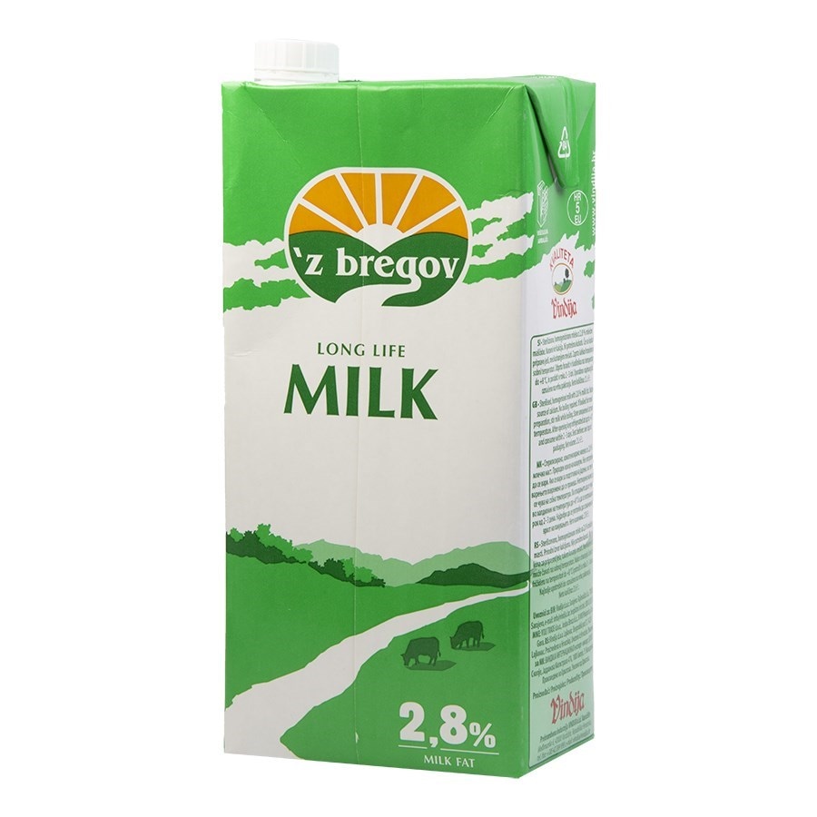 'Z bregov Trajno mlijeko 2l 'z bregov