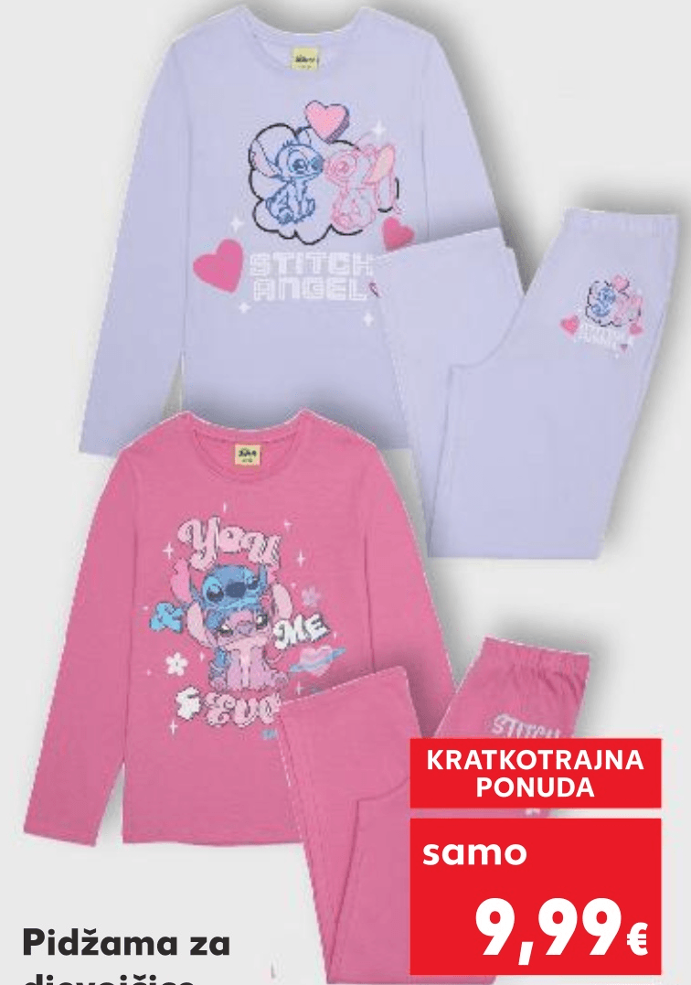 Pidžama za djevojčice - Akcija u trgovini Kaufland