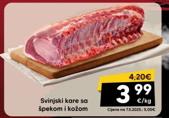 Svinjski kare sa špekom i kožom