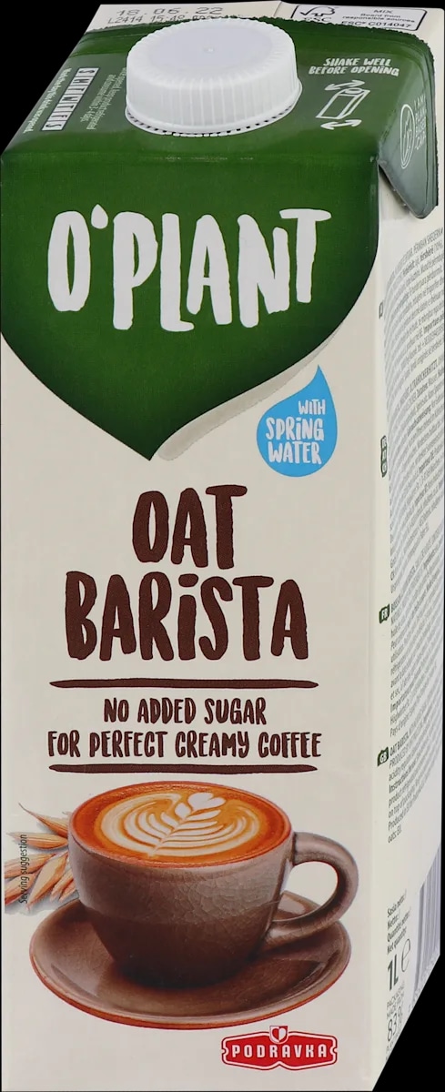 O'Plant Oat Barista napitak 1L