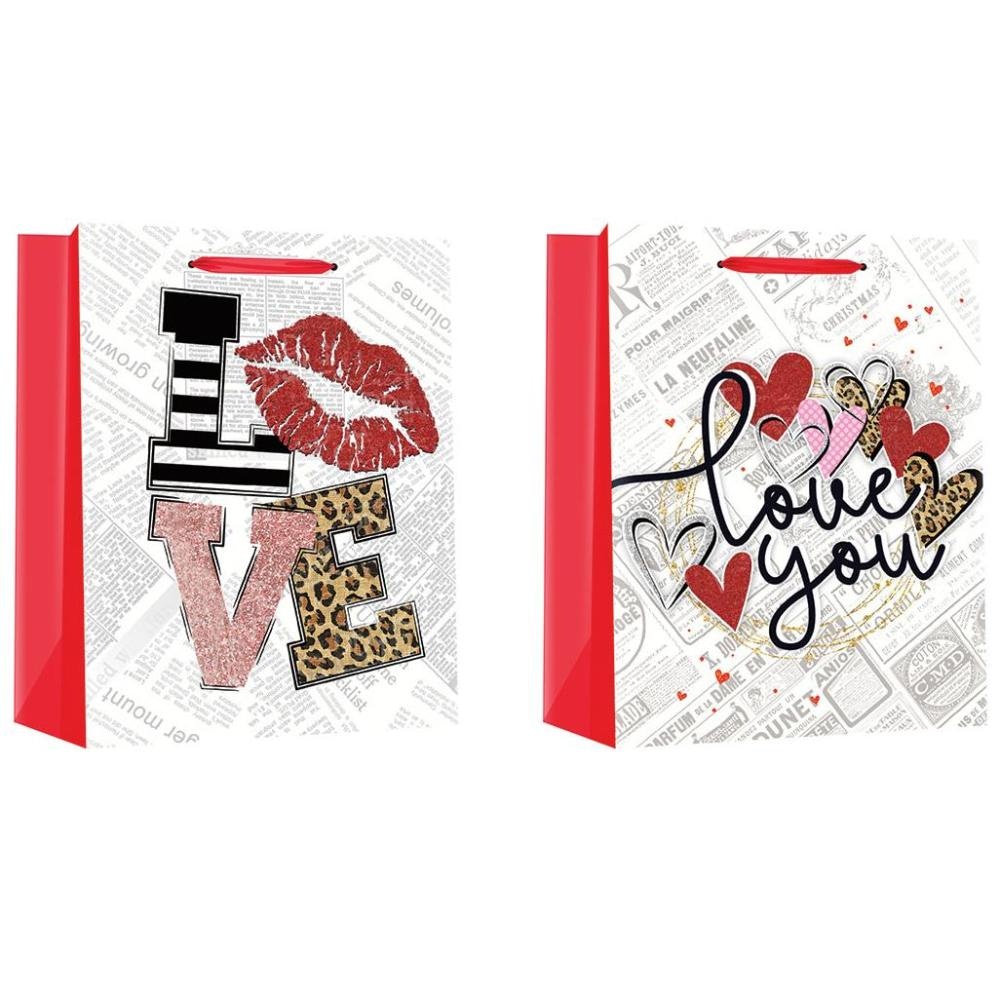 Vrećica M hearts sjaj 17,8×22,9×9,8 cm - Akcija u trgovini KTC