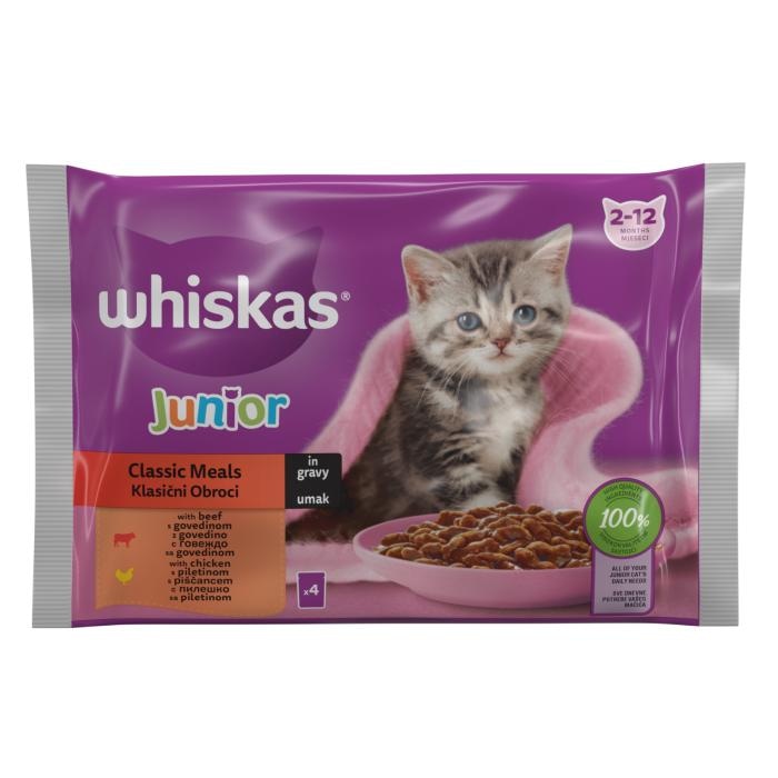 WHISKAS Junior klasični izbor 4x85 g - Akcija u trgovini Zoo City