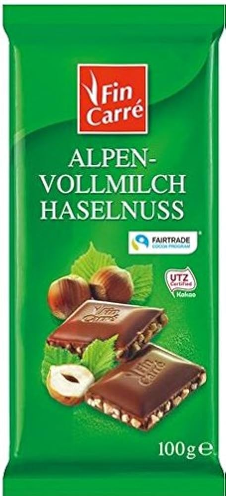 Fin Carré Milk Chocolate with Hazelnuts