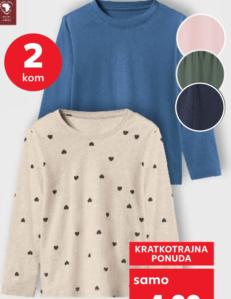 Kuniboo DjeÄja majica dugi rukav 2 kom - Akcija u trgovini Kaufland