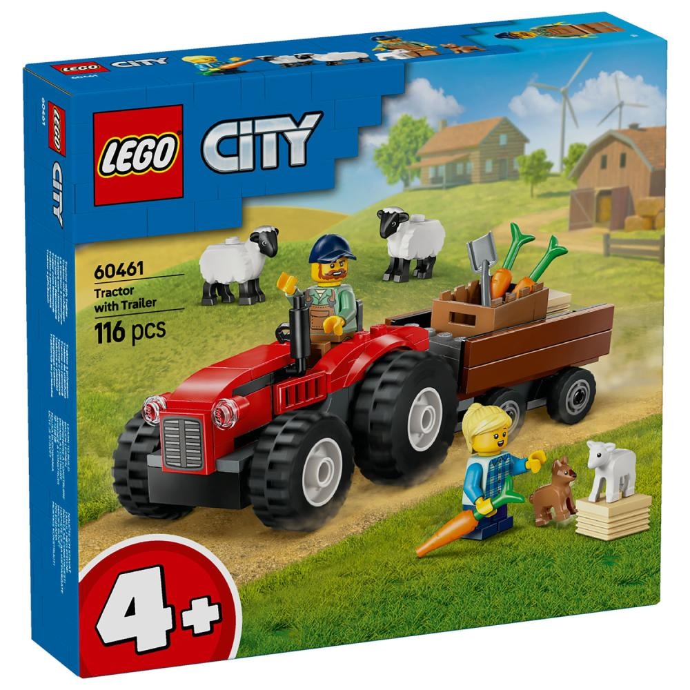 LEGO CITY Crveni traktor s prikolicom i ovce 116 kom.