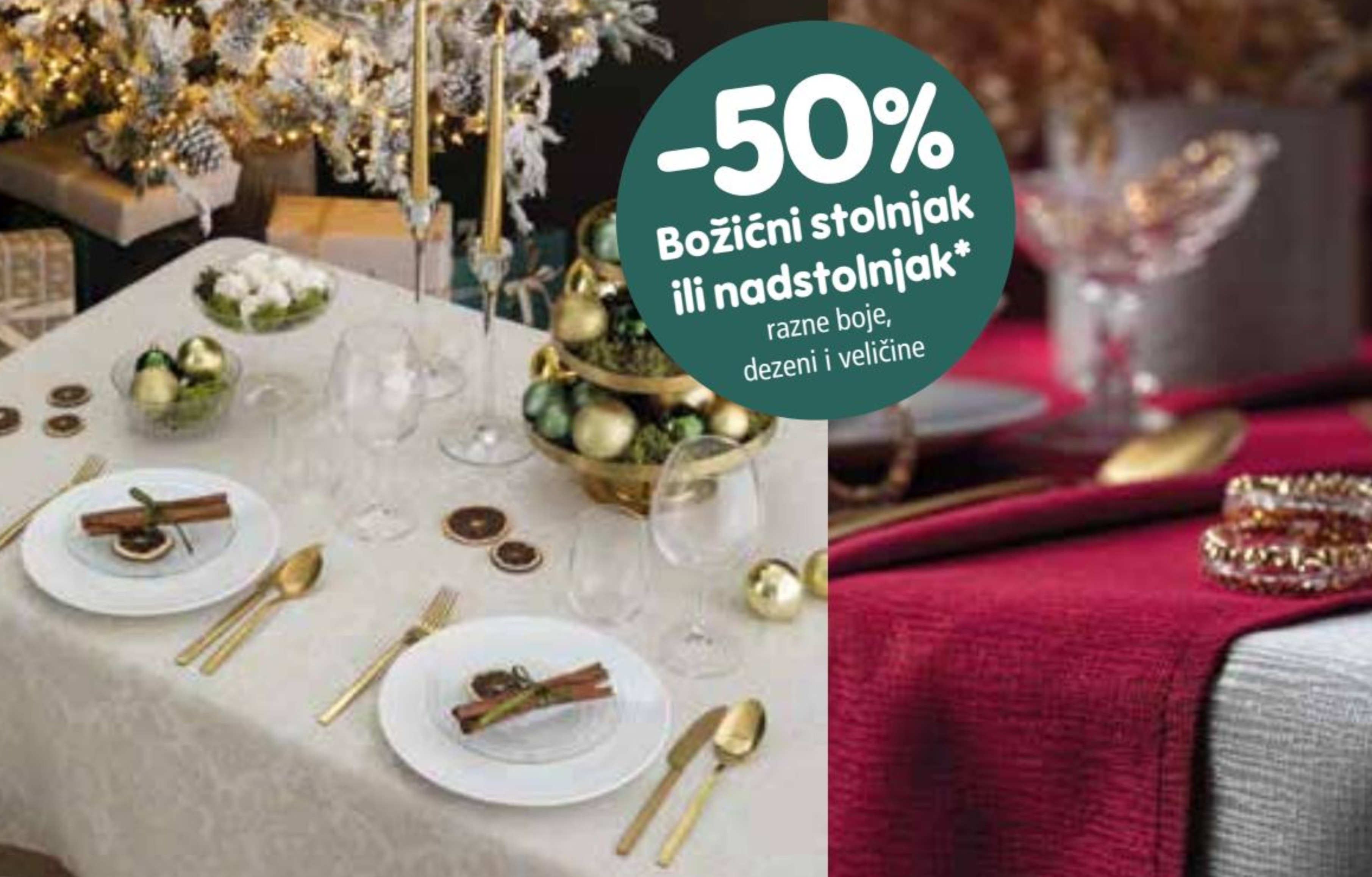 Božićni stolnjak ili nadstolnjak