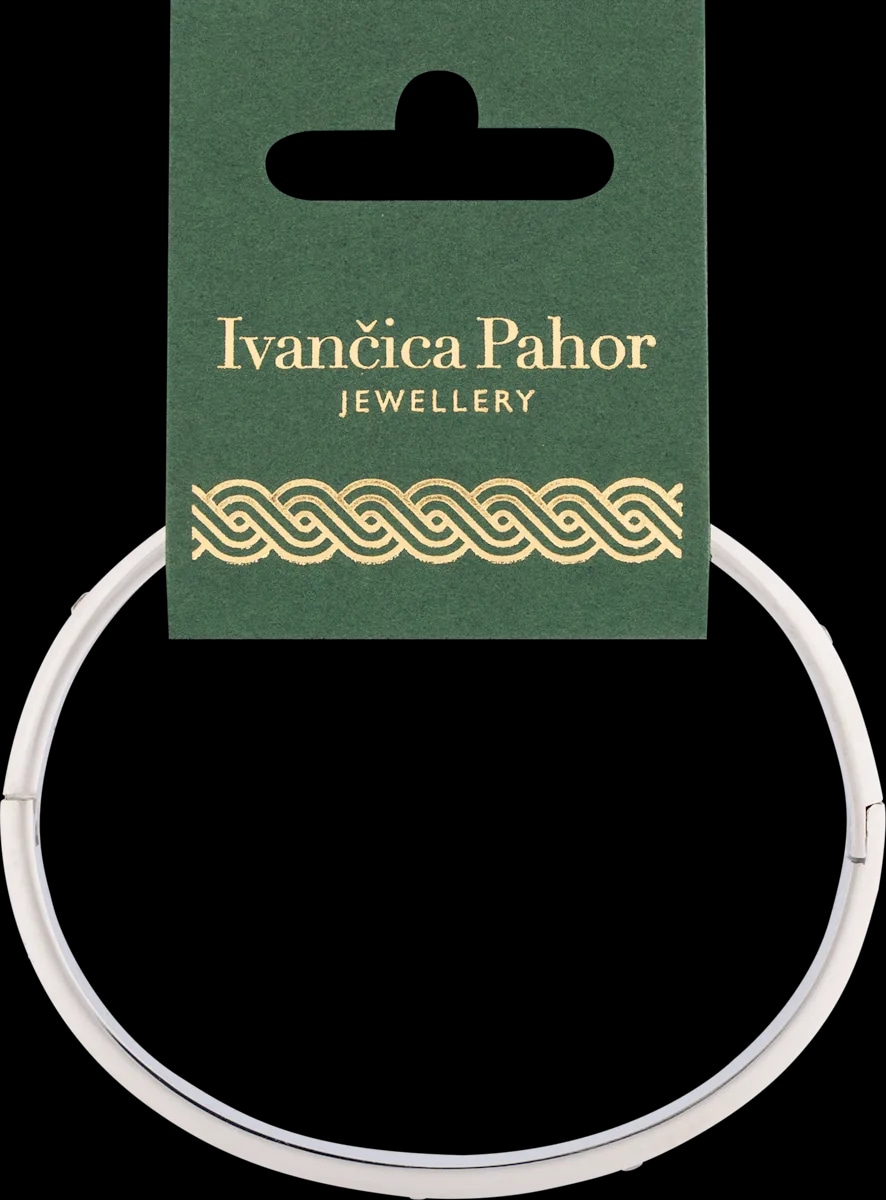 Ivančica Pahor narukvica od nehrđajućeg čelika srebrna, cirkoni