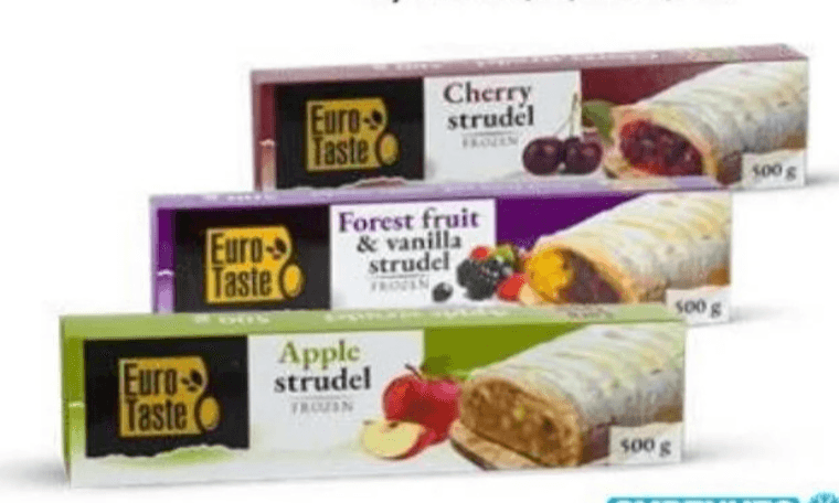 Štrudla šumsko voće i vanilija/jabuka/višnja 500 g Euro Taste - Akcija u trgovini Eurospin