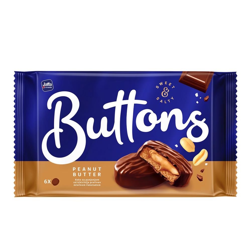 Buttons, Jaffa Čokoladni biskvit 95 g - Akcija u trgovini Tommy