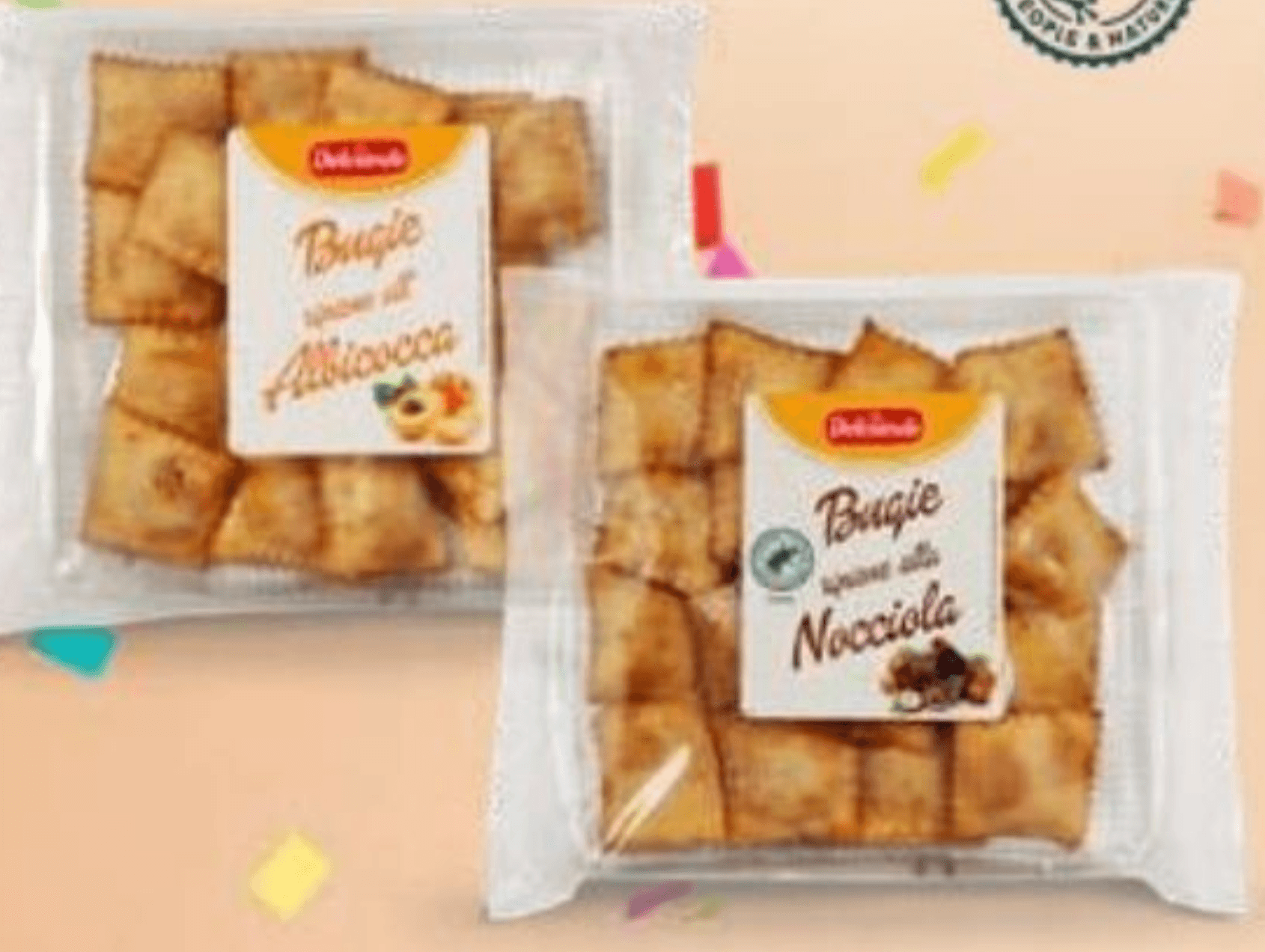 Dolciando Kroštule punjene marelica/lješnjak 250 g - Akcija u trgovini Eurospin